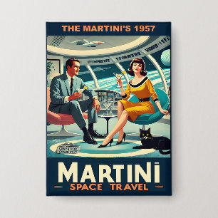 Badge Affiches de voyage spatiaux Martini Les Martini's