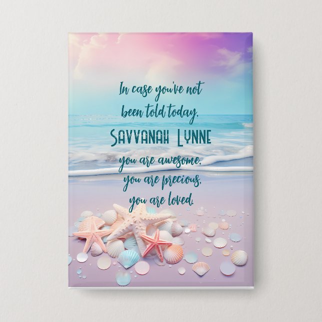 Badge Affirmations Inspirationnelles Personnalisées (Recto)