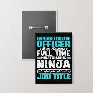 Badge Agent administratif Titre du travail Compétences p