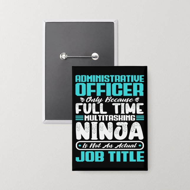 Badge Agent administratif Titre du travail Compétences p (Recto/Verso)