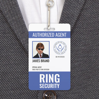 Badge Agent autorisé Porteur de l'anneau Sécurité
