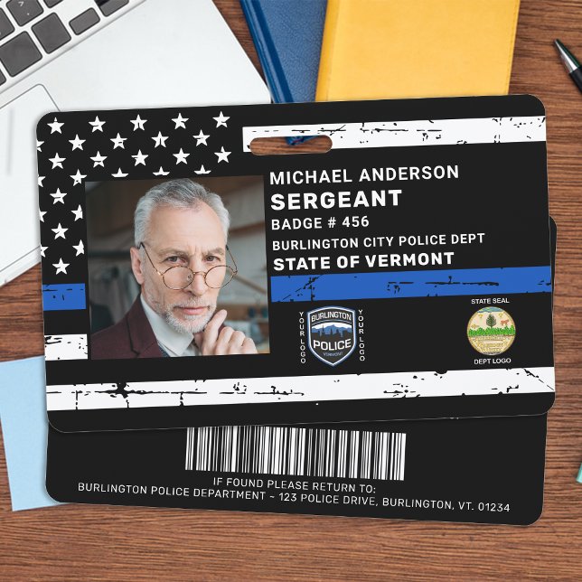 Badge Agent de police Identification personnalisée sur c (Créateur téléchargé)