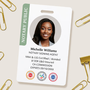 Badge Agent de signature Notaire Public de style Photo I