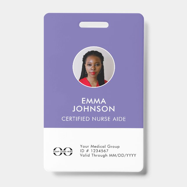 Badge Aide en santé à domicile - Infirmière certifiée -  (Avant)