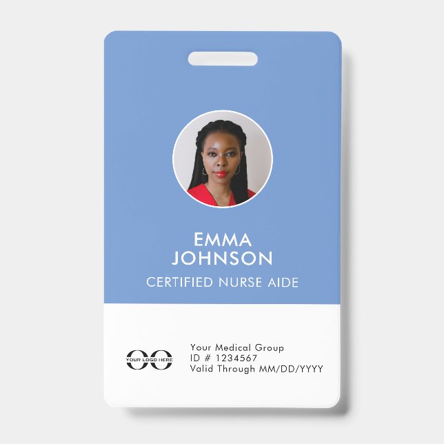 Badge Aide en santé à domicile - Infirmière certifiée -  (Face)