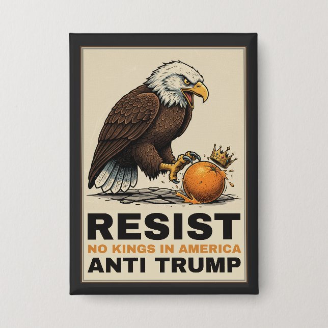 Badge Aigle royal résiste anti-Trump (Recto)