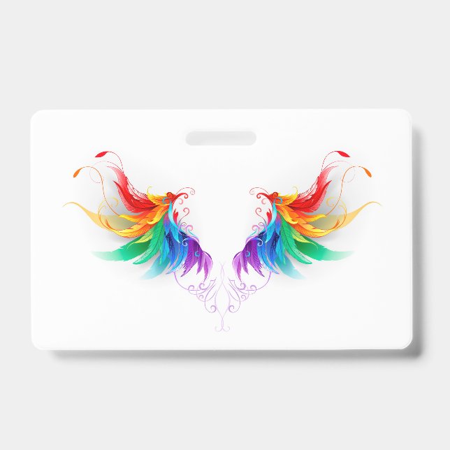 Badge Ailes arc-en-ciel duveteuses (Avant)