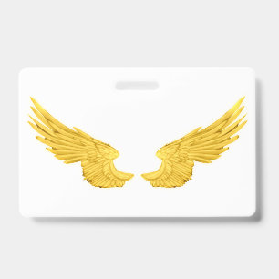 Badge Ailes d'ange dorées tombées
