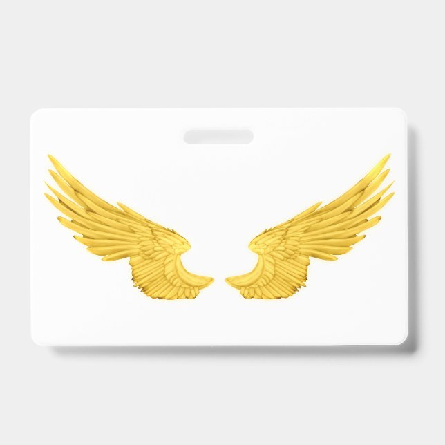 Badge Ailes d'ange dorées tombées (Avant)