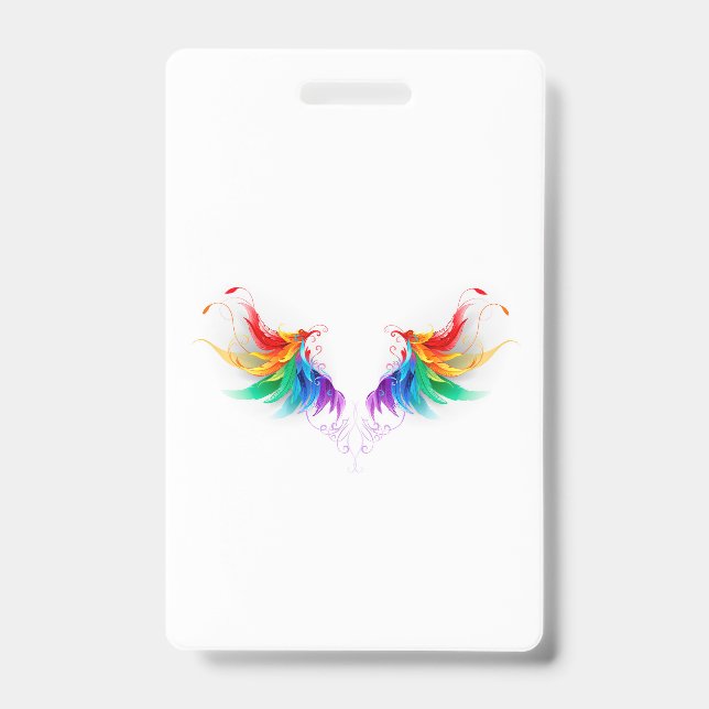 Badge Ailes fluffy arc-en-ciel (Avant)