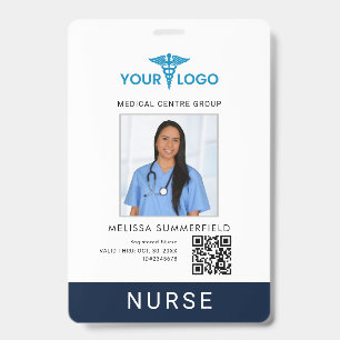 Badge Ajouter le code QR du logo de l'entreprise Photo d