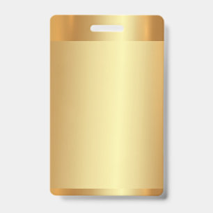 Badge Ajouter un logo de nom de texte fond doré vierge v