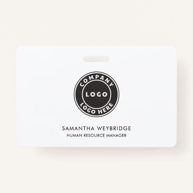 Badge Ajouter un logo d'entreprise Nom du personnel de l (Devant)