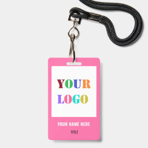 Badge Ajouter un logo ou une photo Nom Info Exemple de b