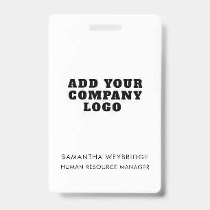 Badge Ajouter votre logo d'entreprise Identifiant du per