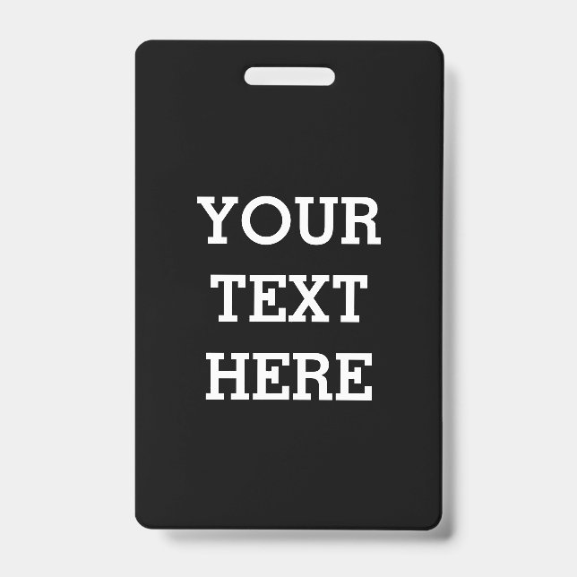 Badge Ajouter votre propre texte personnalisé ici noir e (Avant)