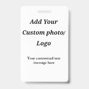 Badge ajoutez personnalisé votre photo logo votre texte
