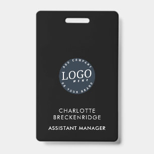Badge Ajoutez Votre Logo d'Entreprise Employés Personnel