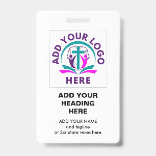 Badge AJOUTEZ VOTRE LOGO   Église d'affaires