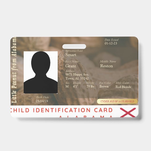 Badge Alabama - Mon petit enfant cacahuète (Front)