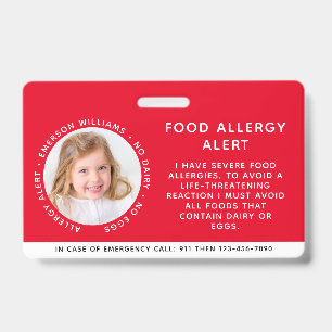 Badge Alerte d'urgence d'identification de l'enfant en c
