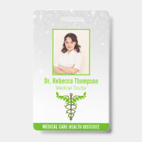 Alternative Médicale Caduceus Green Feuilles White