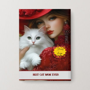 Badge Amateur de chat élégant et beau