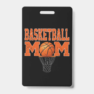 Badge Amateur de sport   Maman de basket-ball pour les j