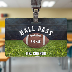 Badge American Football Gym Teacher Hall Pass