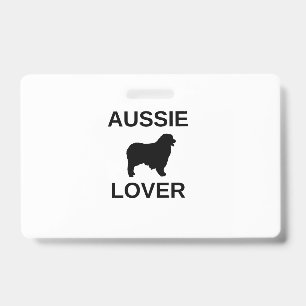 Badge amoureux de berger australien aussie