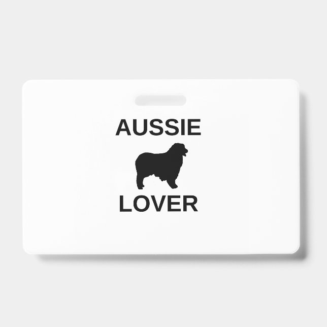 Badge amoureux de berger australien aussie (Avant)
