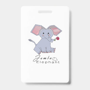 Badge Amusant éléphant de Jumbo