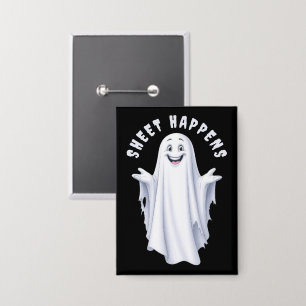 Badge Amusant Fantôme Heureux