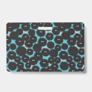 Badge Amusant monstres noirs moelleux
