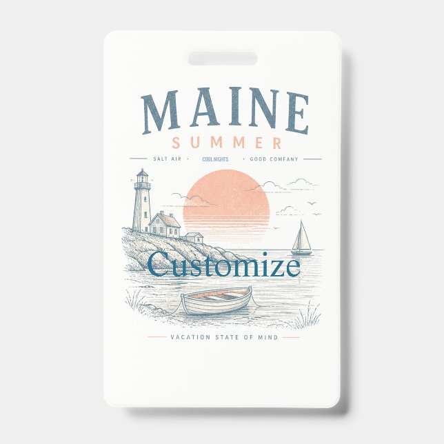 Badge Amusement d'été dans le Maine Thunder_Cove (Avant)