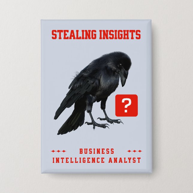 Badge Analyste en intelligence d'affaires Crow (Recto)