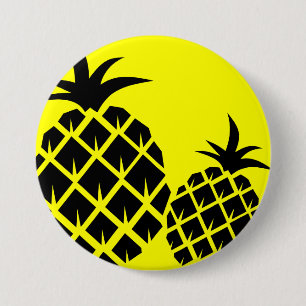 Badge Ananas jaune et noir