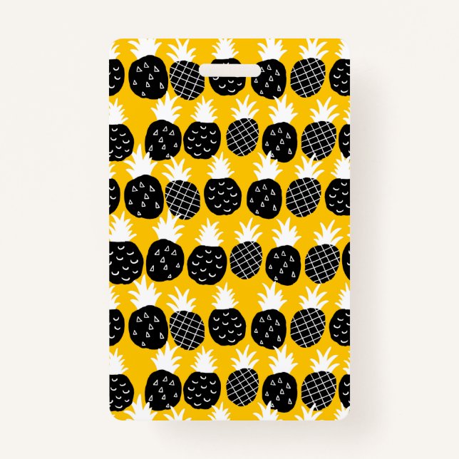 Badge Ananas noir (Devant)