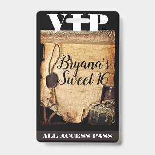 Badge Ancien passeport VIP de fête d'anniversaire de par