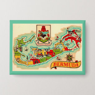 Badge Ancienne carte classique des Bermudes
