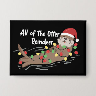 Badge Animal de Noël Santa Tous les Otter Renne Animal