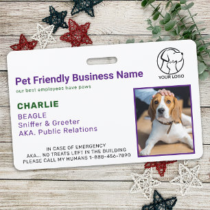 Badge Animaux de compagnie personnalisés Entreprise Chi