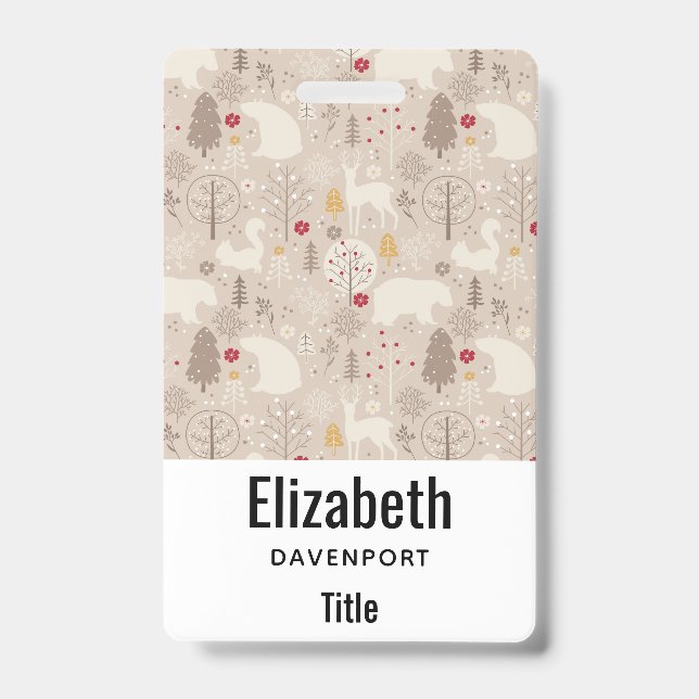 Badge Animaux mignons des pays nordiques (Avant)