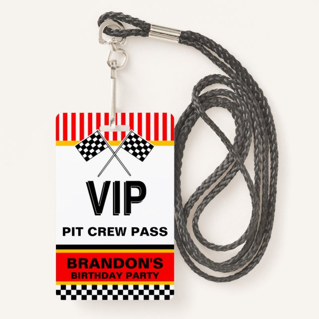 Badge anniversaire (Devant avec lanière)