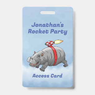 Badge Anniversaire de Hippo Fusée