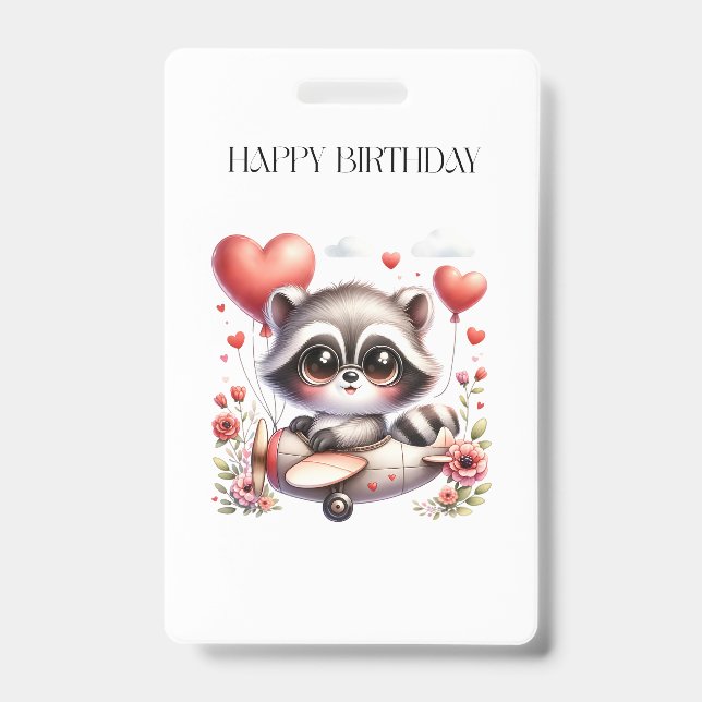 Badge Anniversaire du pilote raton laveur (Avant)