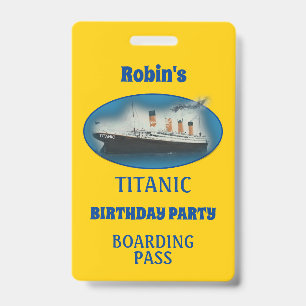 Badge Anniversaire du Titanic Bateau de la White Star Li