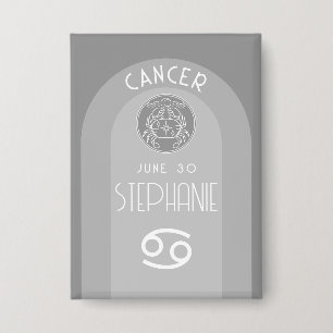 Badge Anniversaire Personnalisé Zodiac Cancer - Design m