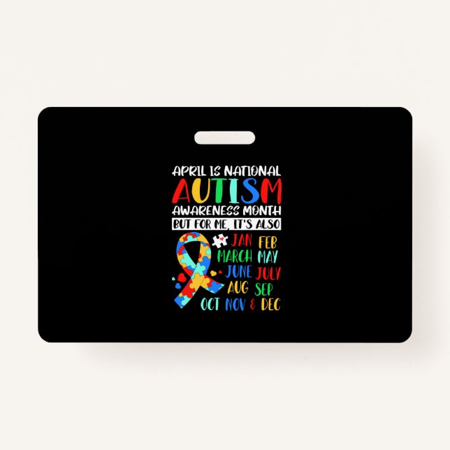 Badge April is National Autism Awareness Month (Devant)