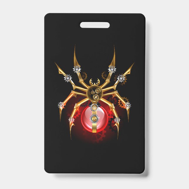 Badge Araignée en vapeur noire (Avant)